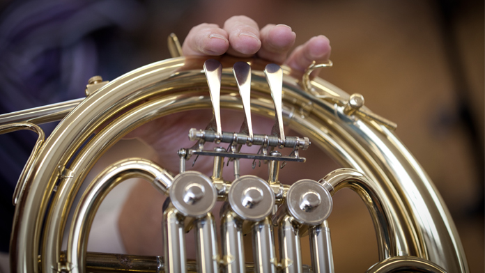 French horn being played on a Benslow residential course undefinedFrench horn being played on a Benslow residential course