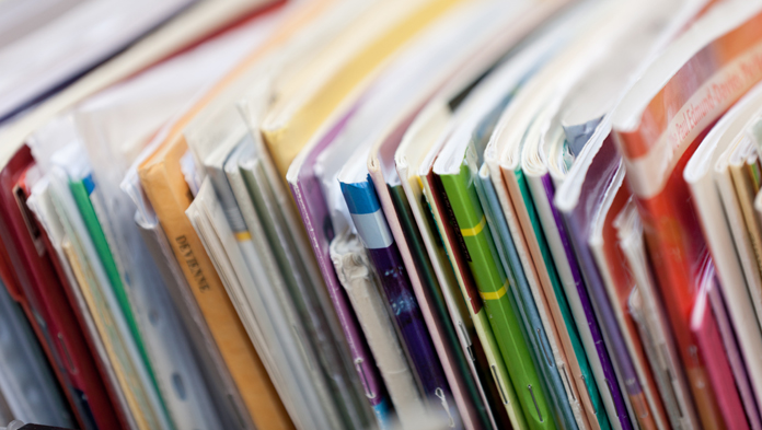 Library books stacked  undefinedLibrary books stacked